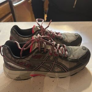 ASICS Women's Gel-Venture Running Shoes - Gray and Pink